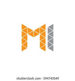 initial MI logo design
