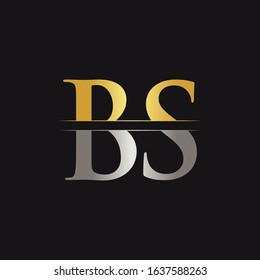 Initial Middle Line BS Letter Logo With Creative Modern Business Typography Vector Template. Creative Abstract Letter BS Logo Design