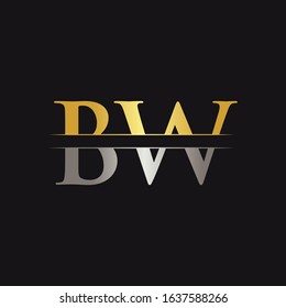 Initial Middle Line BW Letter Logo With Creative Modern Business Typography Vector Template. Creative Abstract Letter BW Logo Design