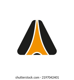Initial Minimal Letter A Paris Logo Vector Symbol On White Background