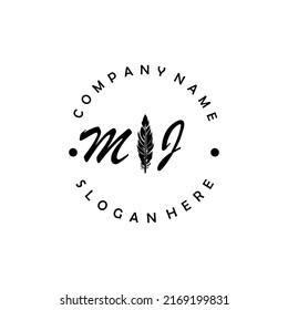 Initial MJ letter logo vector illustration