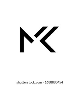 Initial Mk Letter Logo Design Vector Stock Vector (Royalty Free ...