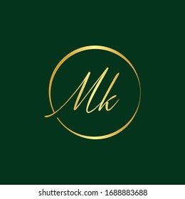 Initial MK letter Logo Design vector Template. Abstract Letter MK logo Design