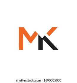 Initial MK letter Logo Design vector Template. Abstract Letter MK logo Design