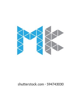 initial MK logo design