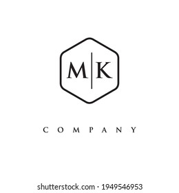Initial-MK-Logo-Design-Vektorgrafik