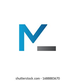 Initial ML letter Logo Design vector Template. Abstract Letter ML logo Design