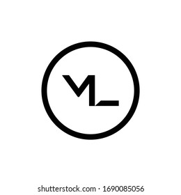 Initial ML letter Logo Design vector Template. Abstract Letter ML logo Design