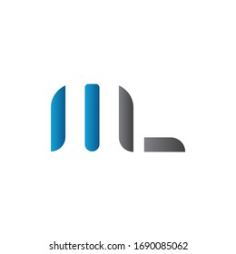 Initial ML letter Logo Design vector Template. Abstract Letter ML logo Design