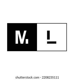 firma de financiación de la carta comercial con logotipo de ML inicial