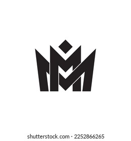 Initial MM Crown Style Logo