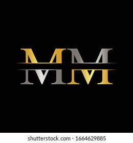 Initial MM letter Logo Design vector Template. Abstract Letter MM logo Design
