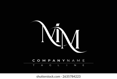 Initial MM Logo Design Vector. Elegant Monogram Logo Design with Decorative Elements and Typography
