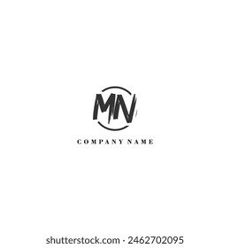 Initial MN brush logo company trend identity
