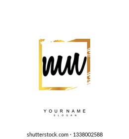 Initial MN handwriting logo vector