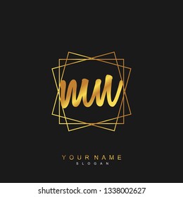 Initial MN handwriting logo vector
