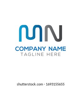 Initial MN letter Logo Design vector Template. Abstract Letter MN logo Design