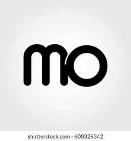 initial mo black business logo