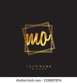 Initial MO handwriting logo vector