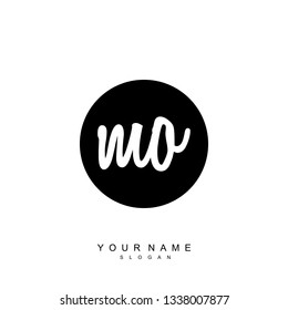 Initial MO handwriting logo vector