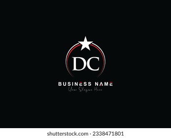 Initial Modern DC Business Logo Letter Vector Image