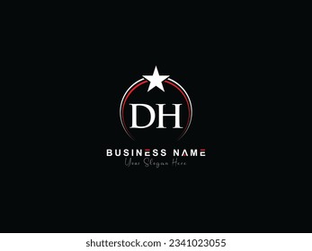 Initial Modern DH Business Logo Letter Vector Image