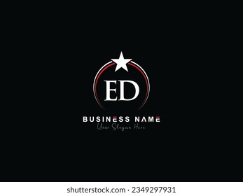 Initial Modern ED Business Logo, ed de Logo Letter Vector Image