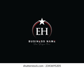 Initial Modern Eh he Business Logo Letter Vector Image