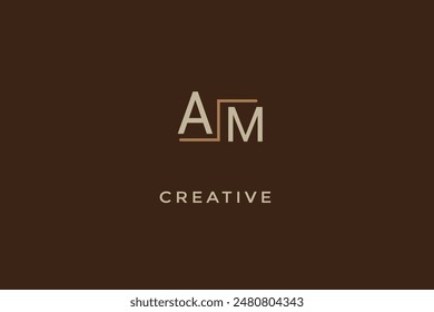 Logo inicial de letras elegantes y modernas.