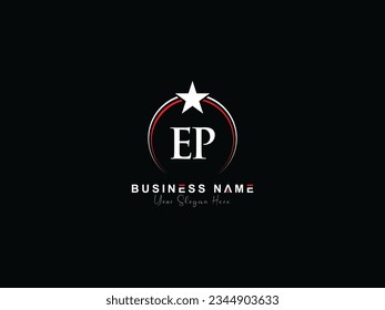 Initial Modern Ep pe Business Logo Letter Vector Image