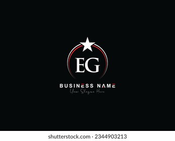 Imagen vectorial del logotipo empresarial inicial moderno EG ge