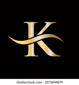 Initial Modern K Letter Logo Design Template. Monogram-K-Logo-Sign for Company Luxury Concept for Business and Company Identity