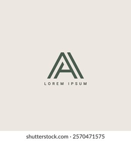 Initial modern letter AA, AA or AA logo icon design template vector, Initial Based Alphabet Icon Logo in Editable Vector Format