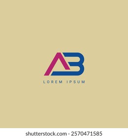 Initial modern letter AB, AB or BA logo icon design template vector, Initial Based Alphabet Icon Logo in Editable Vector Format