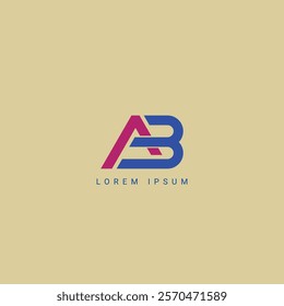 Initial modern letter AB, AB or BA logo icon design template vector, Initial Based Alphabet Icon Logo in Editable Vector Format