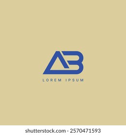 Initial modern letter AB, AB or BA logo icon design template vector, Initial Based Alphabet Icon Logo in Editable Vector Format