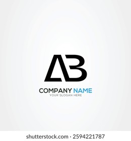 Initial modern letter AB, BA or AB logo icon design template vector, Initial Based Alphabet Icon Logo in Editable Vector Format