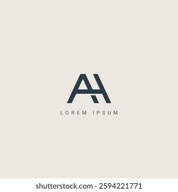 Initial modern letter AH, HA or AH logo icon design template vector, Initial Based Alphabet Icon Logo in Editable Vector Format