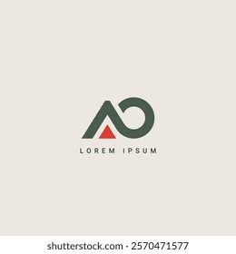 Initial modern letter AO, OA or AO logo icon design template vector, Initial Based Alphabet Icon Logo in Editable Vector Format 