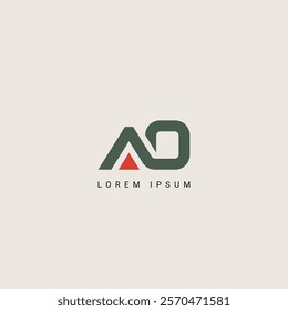 Initial modern letter AO, OA or AO logo icon design template vector, Initial Based Alphabet Icon Logo in Editable Vector Format