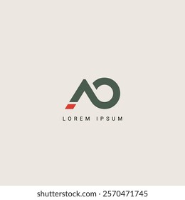 Initial modern letter AO, OA or AO logo icon design template vector, Initial Based Alphabet Icon Logo in Editable Vector Format