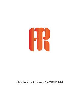 Initial Modern Letter AR Bussiness Logo monogram with gradient orange color