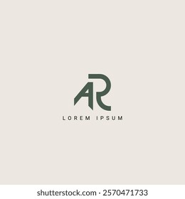 Initial modern letter AR, RA or AR logo icon design template vector, Initial Based Alphabet Icon Logo in Editable Vector Format