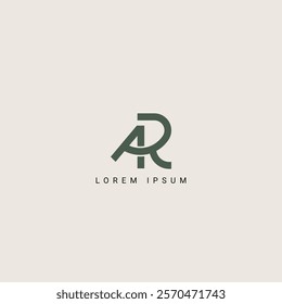 Initial modern letter AR, RA or AR logo icon design template vector, Initial Based Alphabet Icon Logo in Editable Vector Format