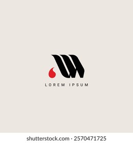 Initial modern letter AW, WA or AW logo icon design template vector, Initial Based Alphabet Icon Logo in Editable Vector Format