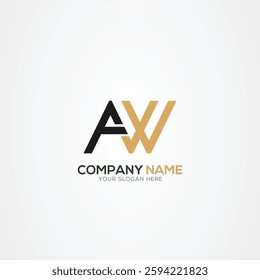 Initial modern letter AW, WA or AW logo icon design template vector, Initial Based Alphabet Icon Logo in Editable Vector Format