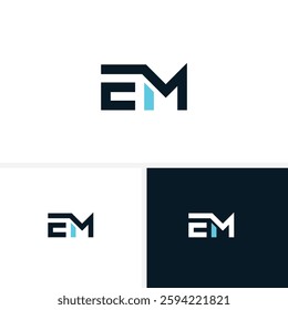 Initial modern letter EM, ME or EM logo icon design template vector, Initial Based Alphabet Icon Logo in Editable Vector Forma