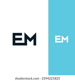 Initial modern letter EM, ME or EM logo icon design template vector, Initial Based Alphabet Icon Logo in Editable Vector Forma