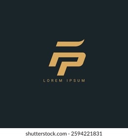 Initial modern letter FP, PF or FP logo icon design template vector, Initial Based Alphabet Icon Logo in Editable Vector Format