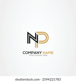 Initial modern letter NP, PN or NP logo icon design template vector, Initial Based Alphabet Icon Logo in Editable Vector Format